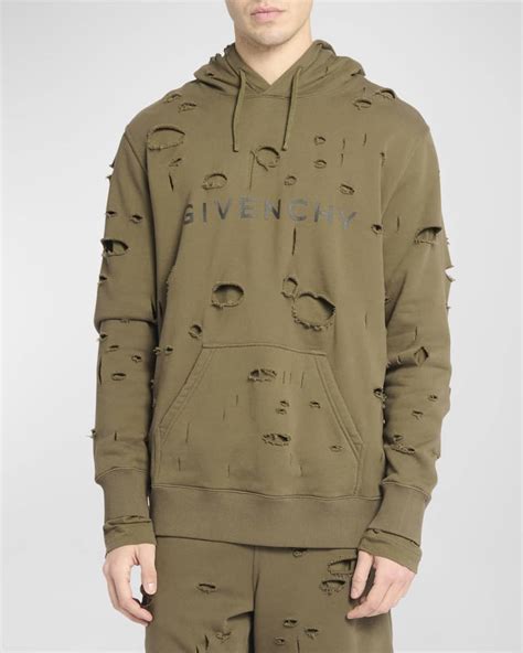 givenchy distressed hoodie sizing|givenchy destroyed hoodie.